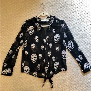 Vintage Havana Sheer Skull Blouse